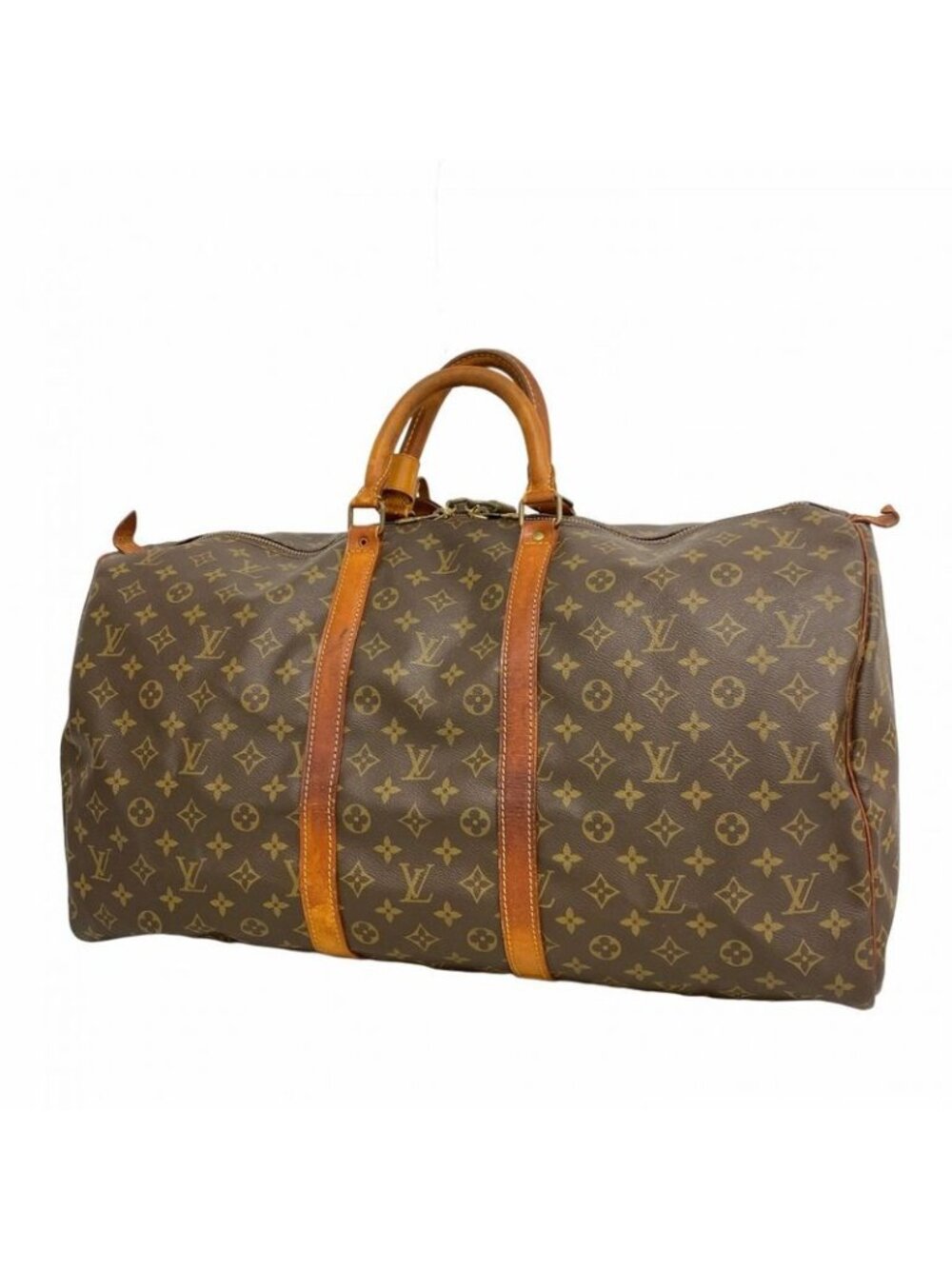 ★SOLD★ Louis Vuitton Boston Bag Monogram Keepall 55 Brown - Picture 1 of 10